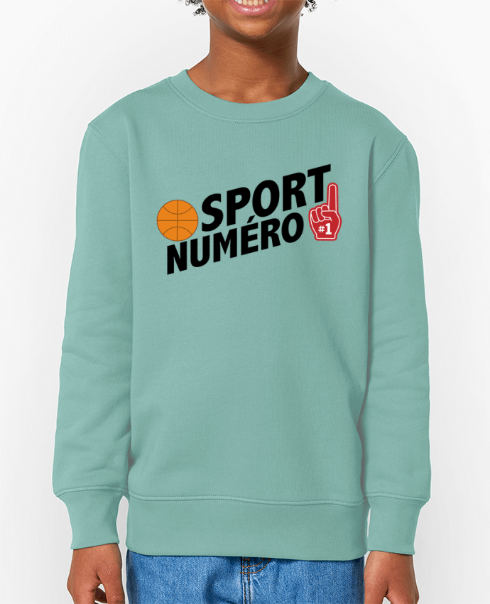 Sweat-shirt enfant Sport numéro 1 Basket Par  tunetoo