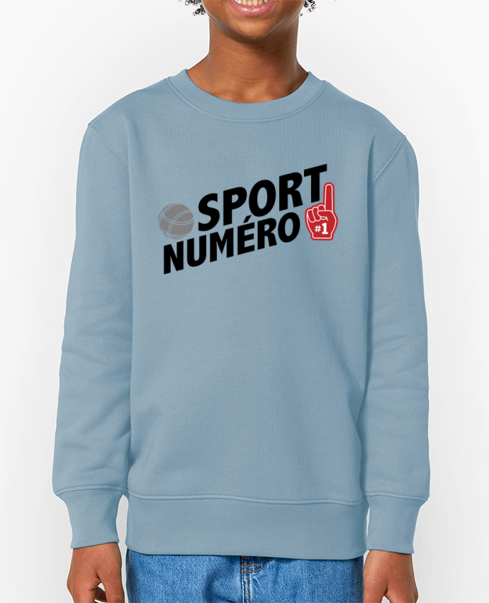 Sweat-shirt enfant Sport numéro 1 Pétanque Par  tunetoo