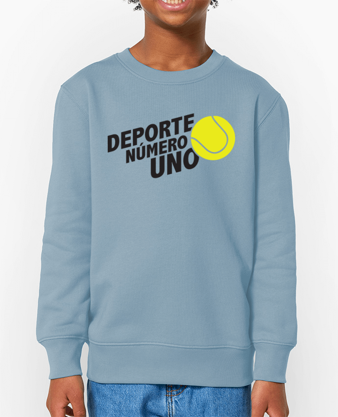 Sweat-shirt écoresponsable à col rond enfant Deporte Número Uno Tennis Par  tunetoo