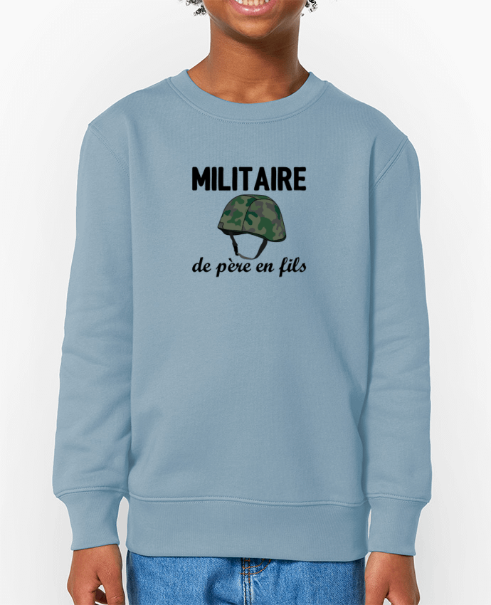 Sweat-shirt enfant Militaire de père en fils Par  tunetoo