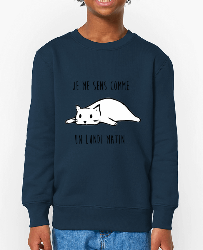 Sweat-shirt enfant chat - je me sens comme un lundi matin Par  DesignMe