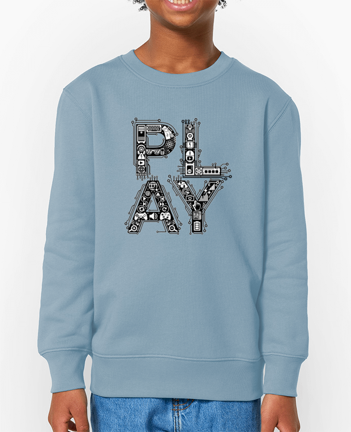 Sweat-shirt enfant Play typo gamer Par  Original t-shirt