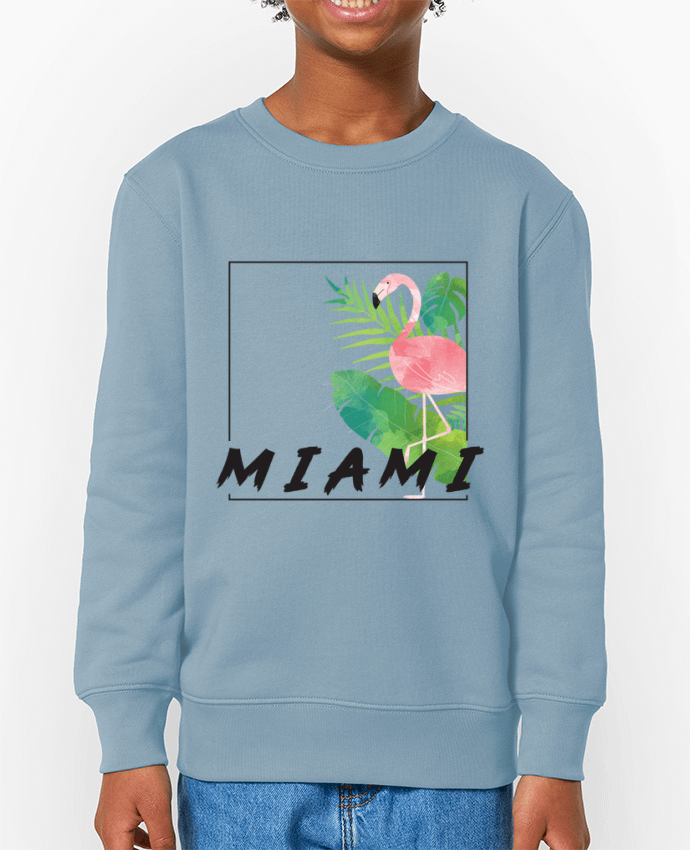 Sweat-shirt écoresponsable à col rond enfant Miami Par  KOIOS design