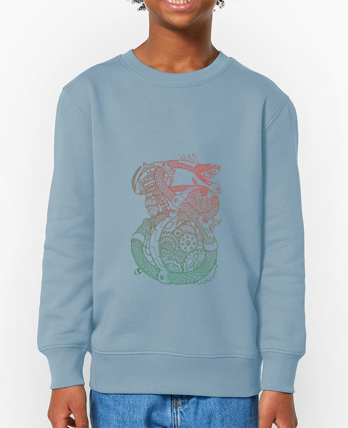 Sweat-shirt écoresponsable à col rond enfant Méca Serpent Par  TOMI AX
