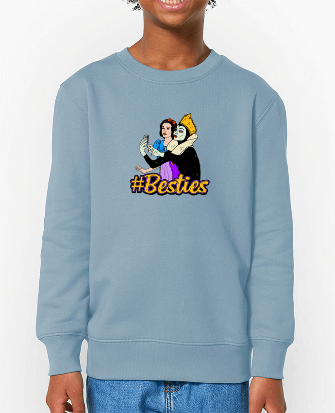 Sweat-shirt écoresponsable à col rond enfant Besties Snow White Par  Nick cocozza