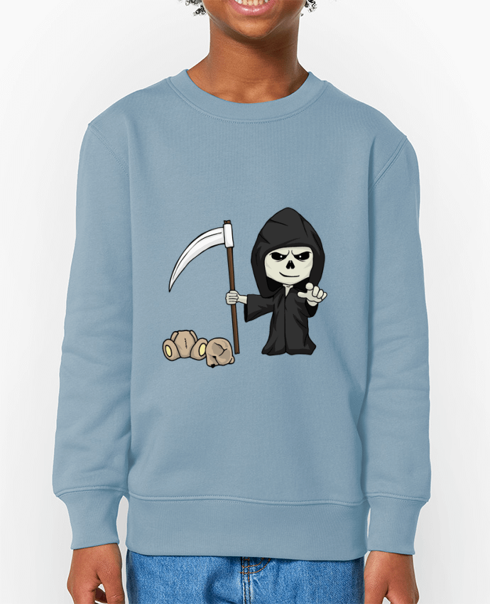 Sweat-shirt écoresponsable à col rond enfant mini death Par  Fnoul