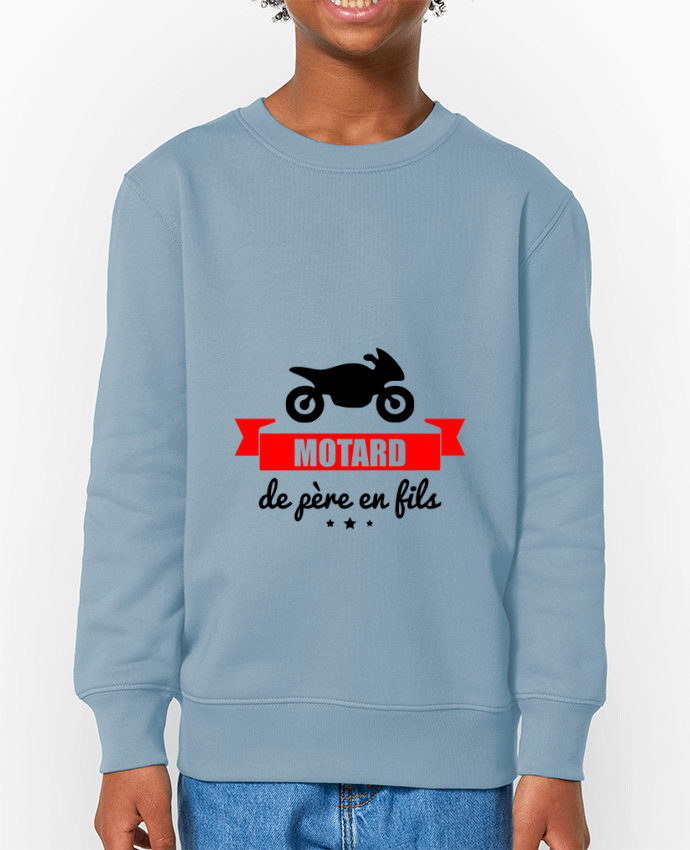 Sweat-shirt enfant Motard de père en fils, moto, motard Par  Benichan