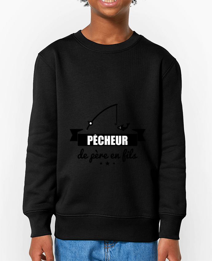 Sweat-shirt enfant Pêcheur de père en fils, pêcheur, pêche Par  Benichan