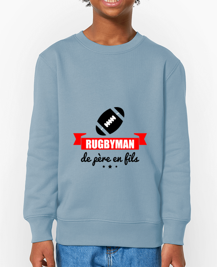 Sweat-shirt enfant Rugbyman de père en fils, rugby, rugbyman Par  Benichan