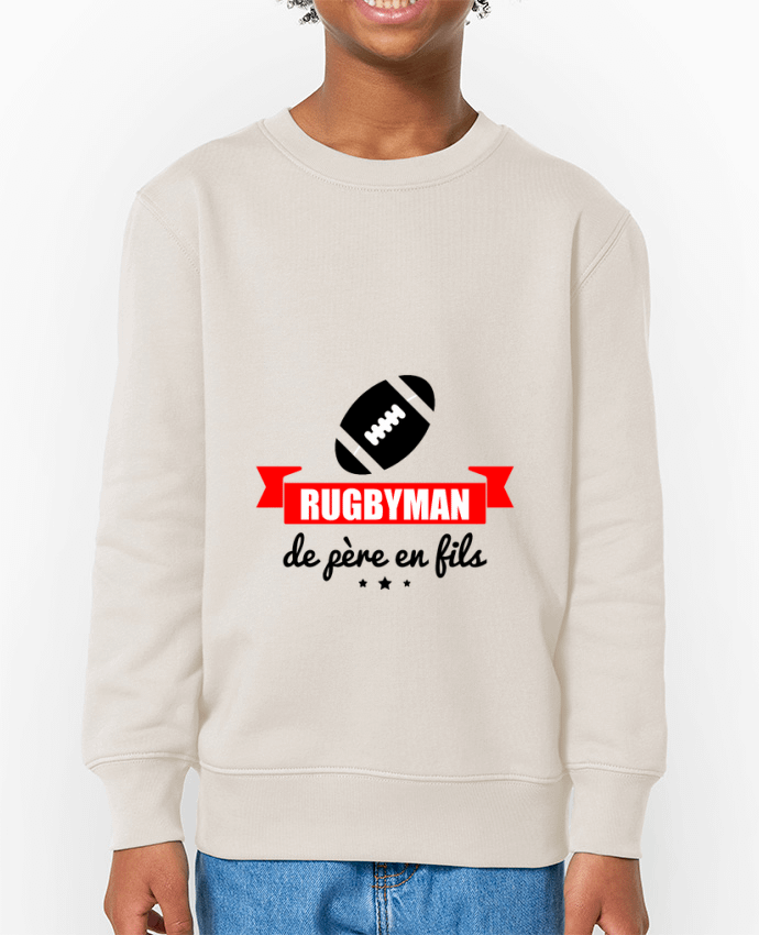 Sweat-shirt enfant Rugbyman de père en fils, rugby, rugbyman Par  Benichan