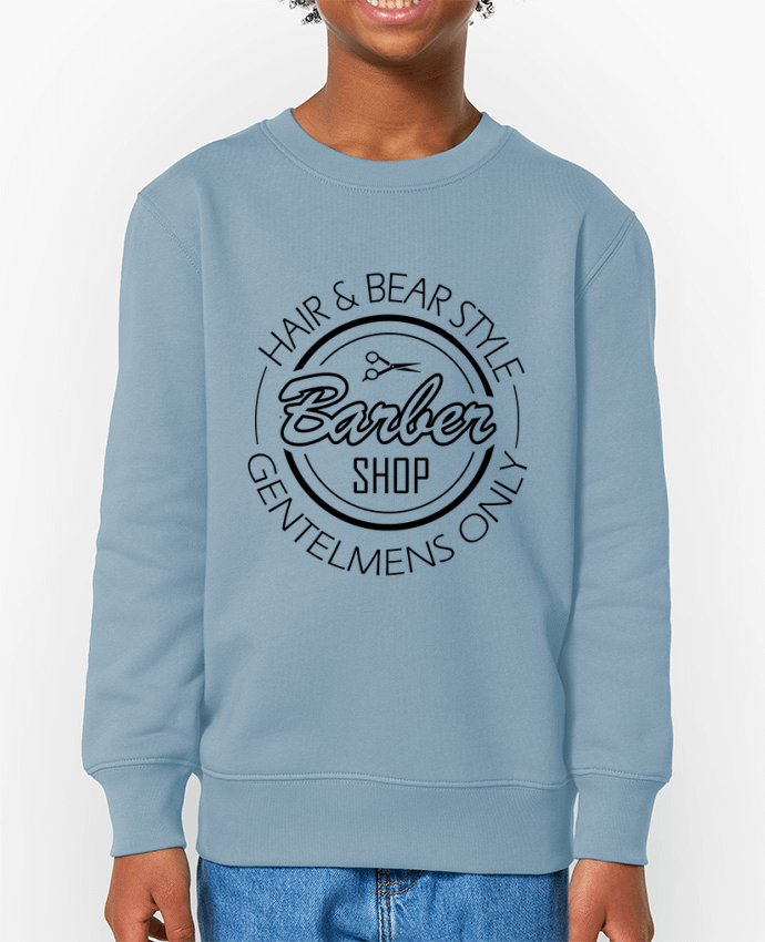 Sweat-shirt écoresponsable à col rond enfant BARBERSHOP PRO Par  SG LXXXIII
