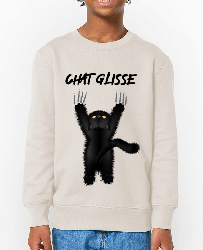 Sweat-shirt enfant Chat Glisse Par  Nathéo