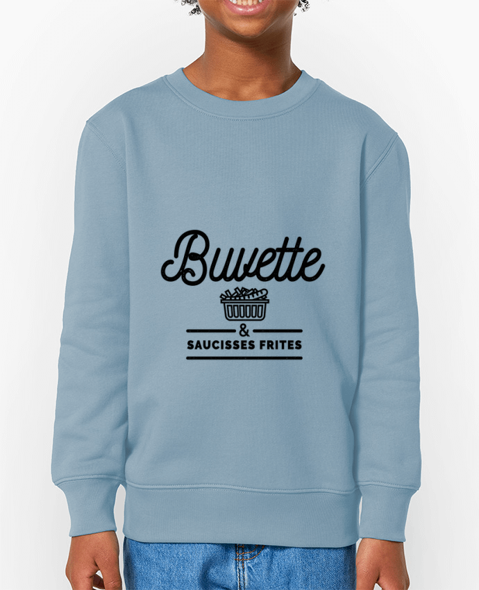 Sweat-shirt enfant Buvette et Saucisse frites Par  Rustic