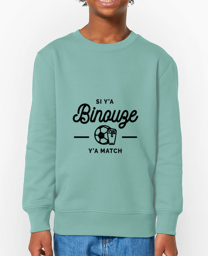 Sweat-shirt enfant Si y'a bineuse y'a match Par  Rustic