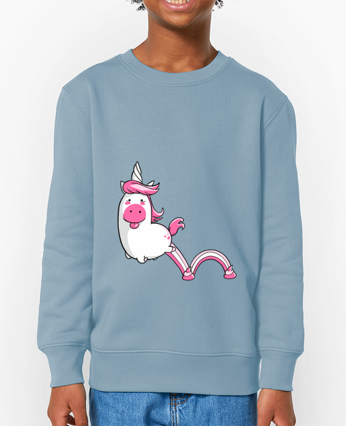 Sweat-shirt enfant Licorne Sautillante - Version rose Par  TOMI AX