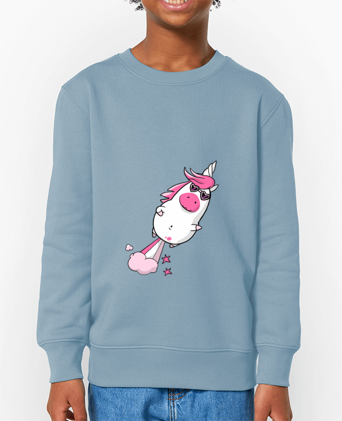 Sweat-shirt enfant Licorne à propulsion naturelle - version 2 Par  TOMI AX
