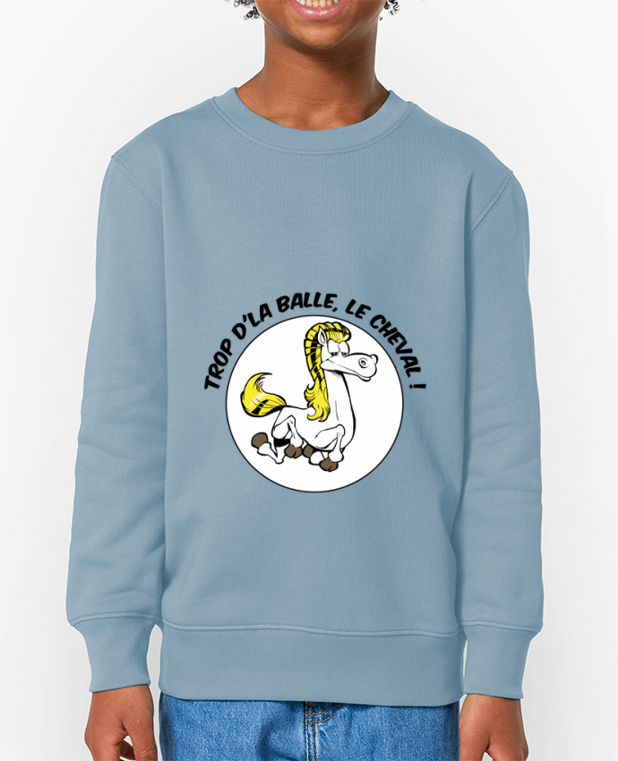 Sweat-shirt enfant Trop d'la balle, le cheval Par  TOMI AX