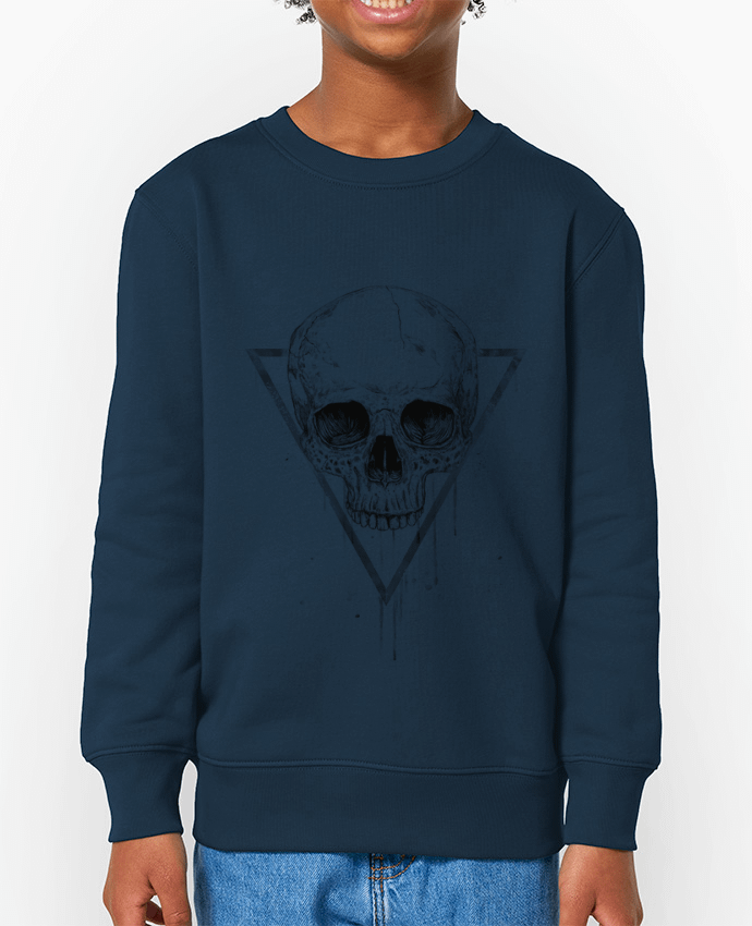 Sweat-shirt enfant Skull in a triangle (bw) Par  Balàzs Solti