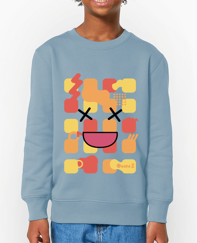 Sweat-shirt enfant Style Appli be Happy Own Z Par  Own Z