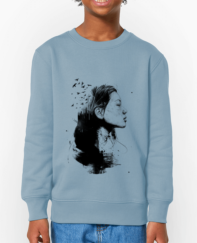Sweat-shirt enfant Open your mind (bw) Par  Balàzs Solti