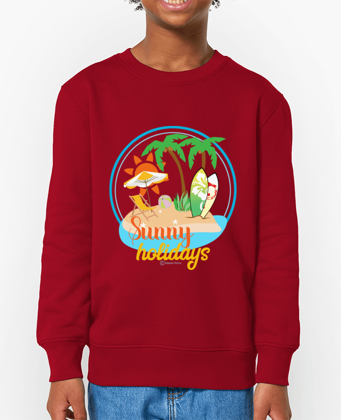 Sweat-shirt enfant Sunny holidays - modèle t-shirt clair Par  bigpapa-factory