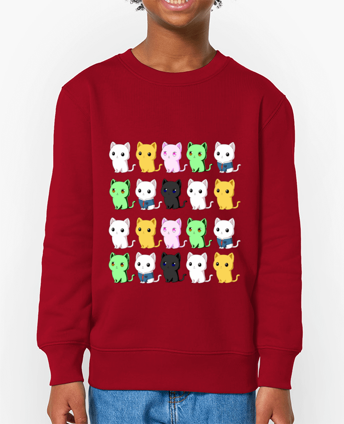 Sweat-shirt enfant Mini gatos de colores Par  MaaxLoL