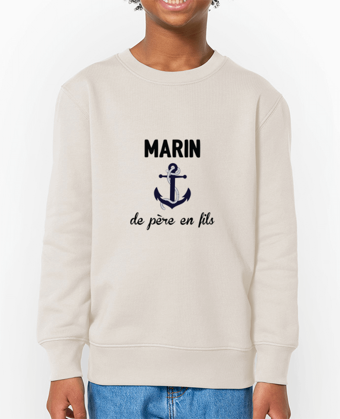 Sweat-shirt enfant Marin de père en fils Par  tunetoo