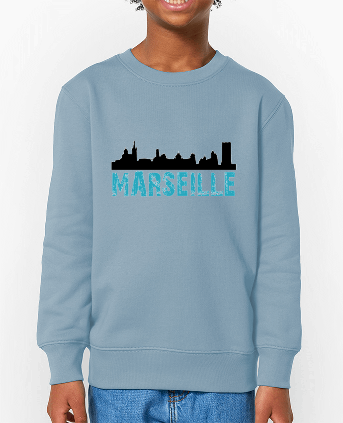 Sweat-shirt enfant Marseille Line Noir Par  JYR Studios