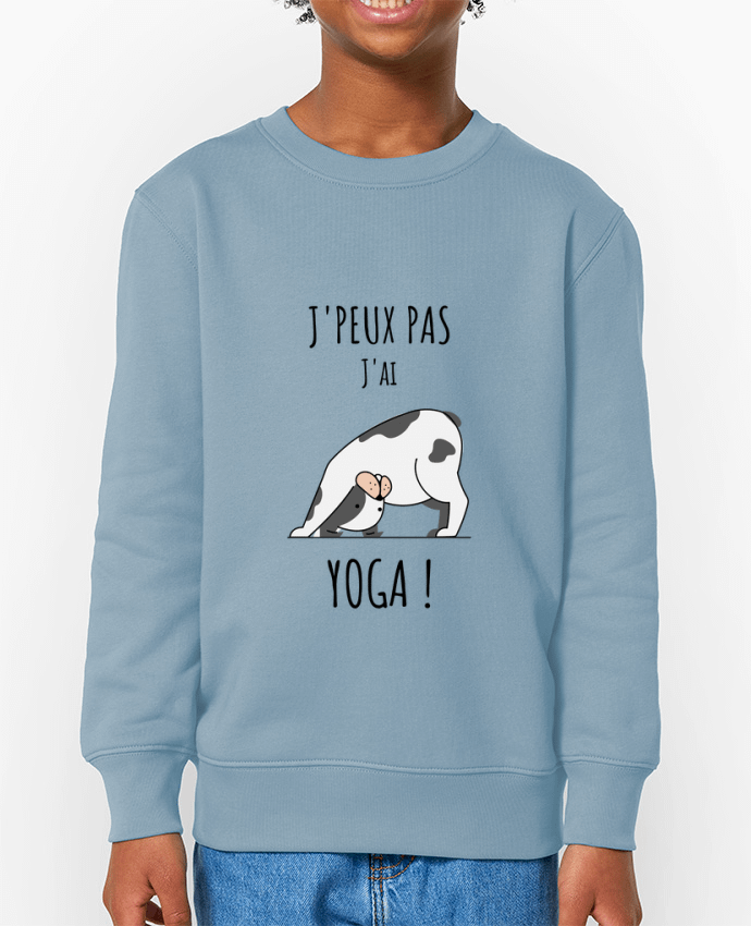 Sweat-shirt écoresponsable à col rond enfant J'peux pas j'ai YOGA Par  La boutique de Laura