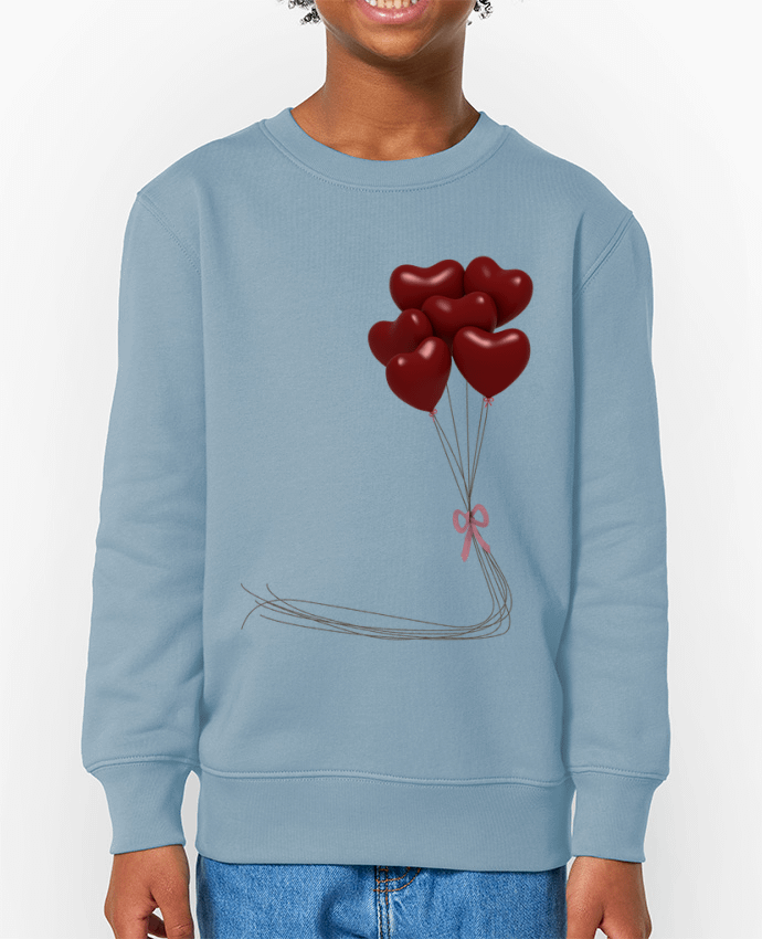 Sweat-shirt enfant ballons cœurs Par  JustFree