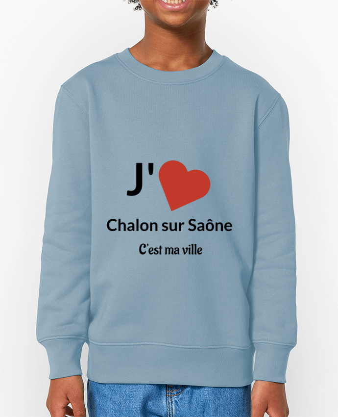 Sweat-shirt enfant J'aime ma ville Chalon sur Saône Par  Lewismarquee