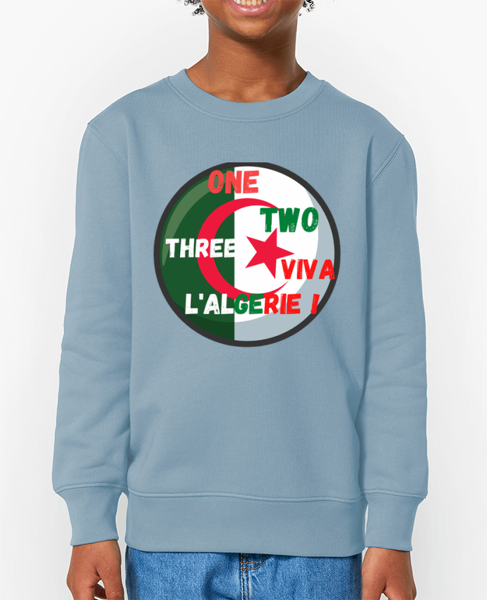 Sweat-shirt enfant one,two,three,viva l’Algérie Par  Anastasia