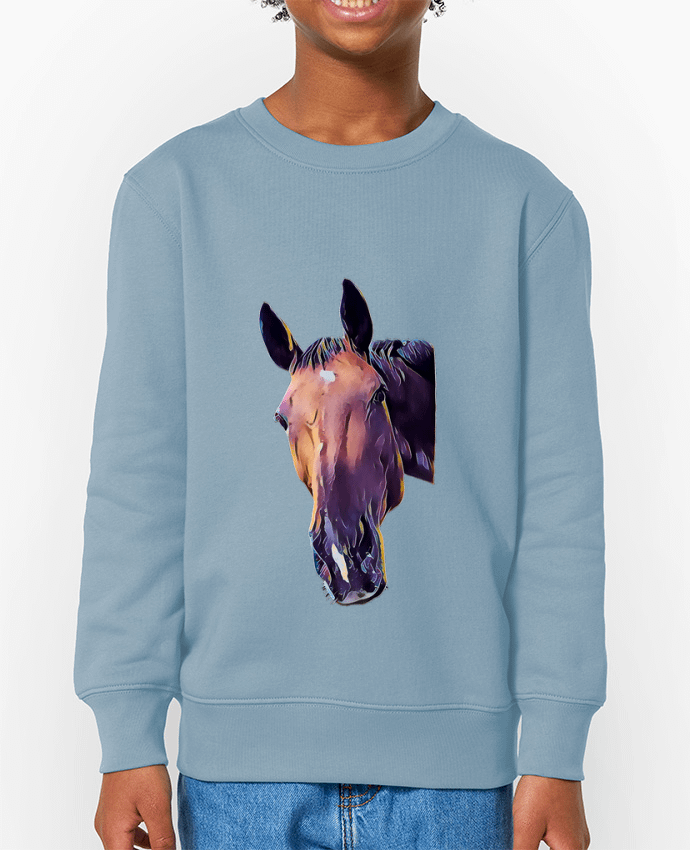 Sweat-shirt enfant tete jument Par  Cafeine