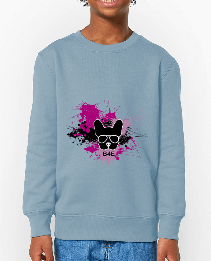 Sweat-shirt enfant Bouledogue rose peinture Par  Toncadeauperso
