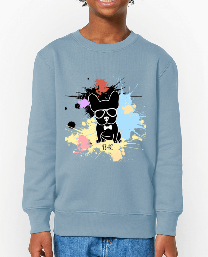 Sweat-shirt enfant Bouledogue peinture diverses Par  Toncadeauperso