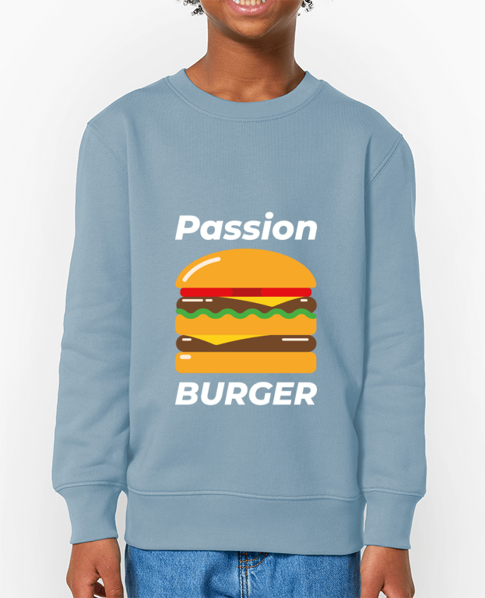 Sweat-shirt enfant Passion burger Par  Mademoiselle Polly