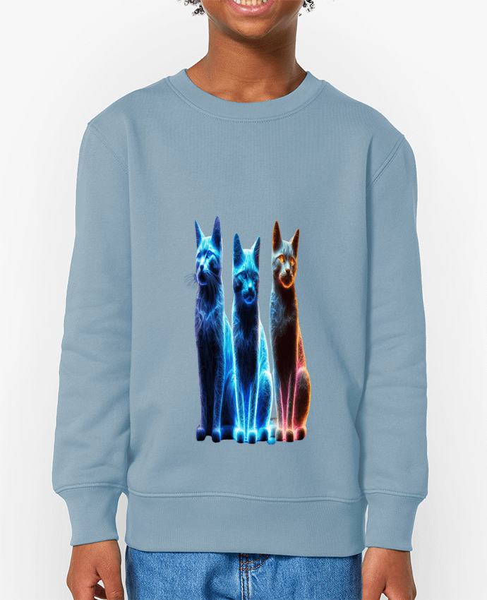 Sweat-shirt enfant Chats Néons Par  InkBK