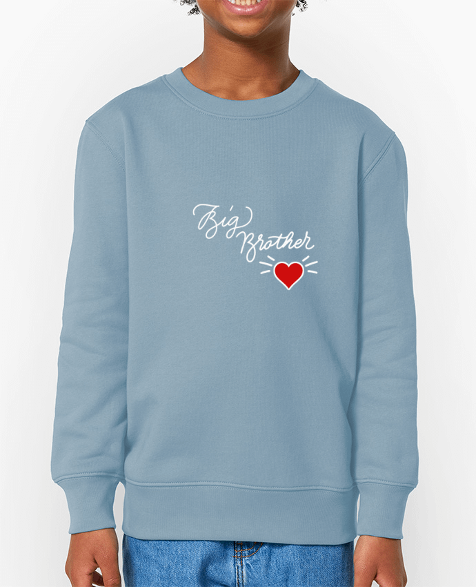 Sweat-shirt enfant Big Bro red heart Par  calligraphismes