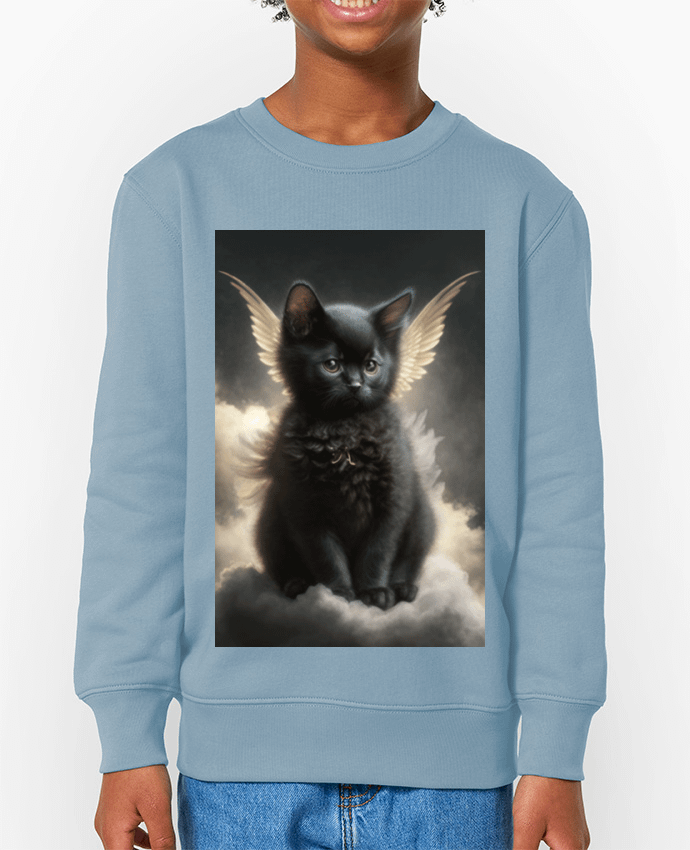 Sweat-shirt enfant Chat Noir Ange Par  NewDesignPhoto