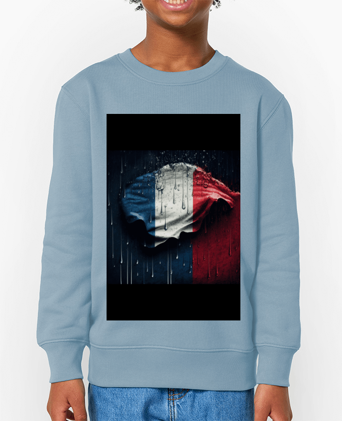 Sweat-shirt enfant Drapeau France sous la Pluie Par  NewDesignPhoto