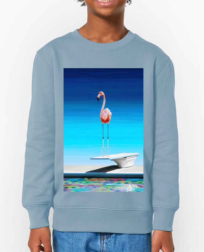 Sweat-shirt enfant Flamingo at the pool Par  MagicDesign