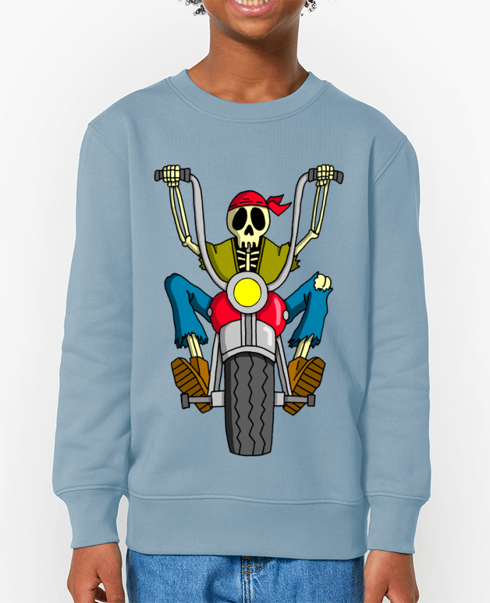 Sweat-shirt enfant Squelette motard Par  LAGUENY