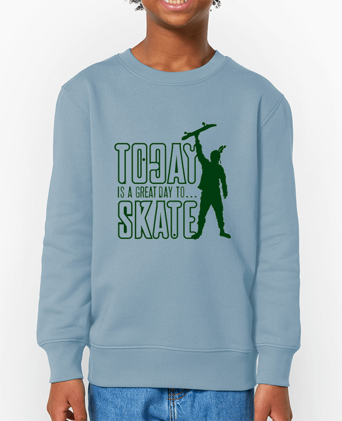 Sweat-shirt enfant Today is a Great Day to Skate - Green Par  Geronimo Gorilla SylverBack