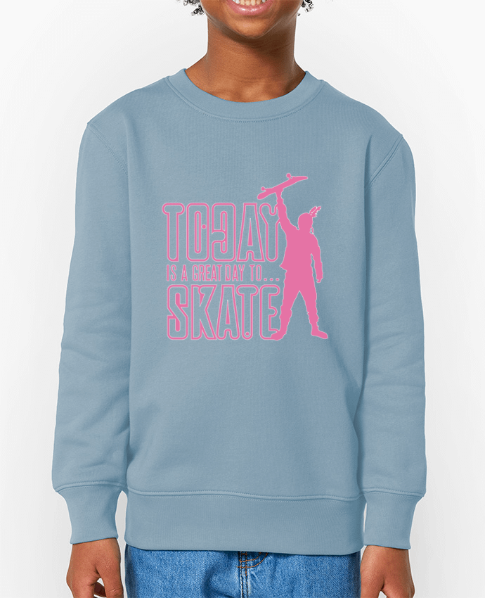 Sweat-shirt enfant Today is a Great Day to Skate - Pink Par  Geronimo Gorilla SylverBack