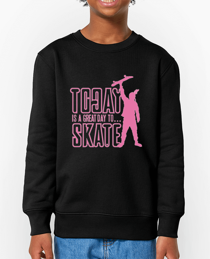 Sweat-shirt enfant Today is a Great Day to Skate - Pink Par  Geronimo Gorilla SylverBack