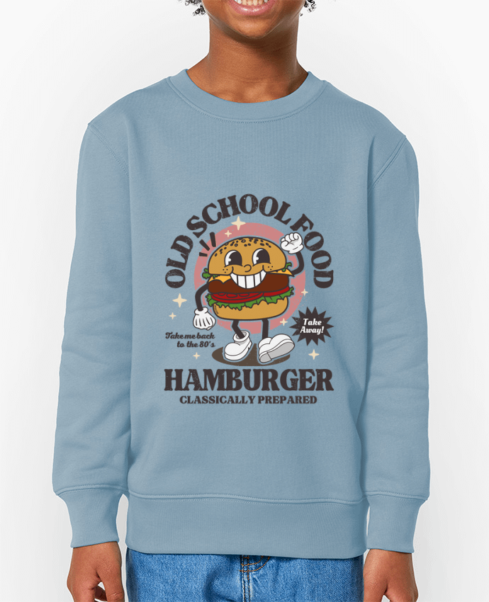 Sweat-shirt enfant Old school Food - Hamburger Par  LM2Kone