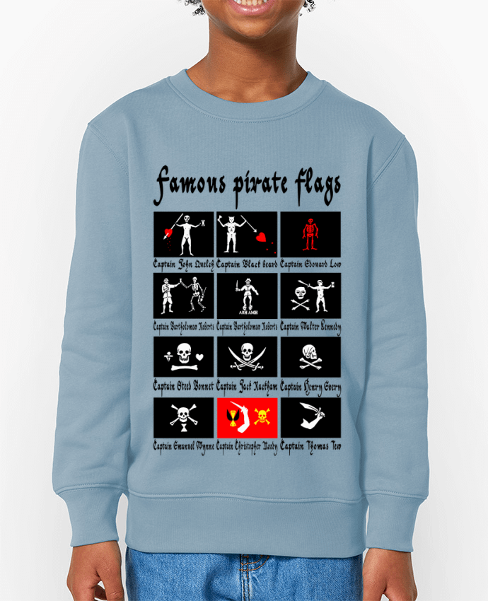 Sweat-shirt enfant Drapeaux pirates célèbres Par  LAGUENY