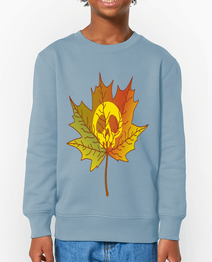 Sweat-shirt enfant Crâne et feuille morte Par  LAGUENY