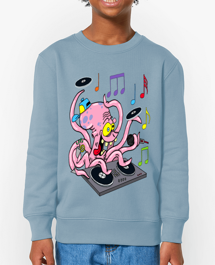 Sweat-shirt enfant Pieuvre deejay Par  LAGUENY