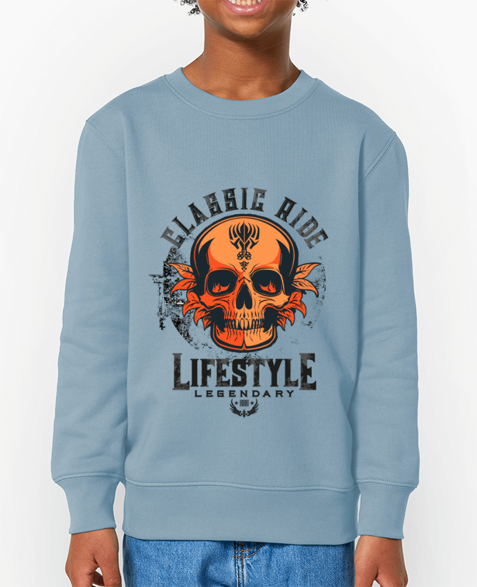 Sweat-shirt enfant Skull Classic Ride Par  LajjdesignCreation
